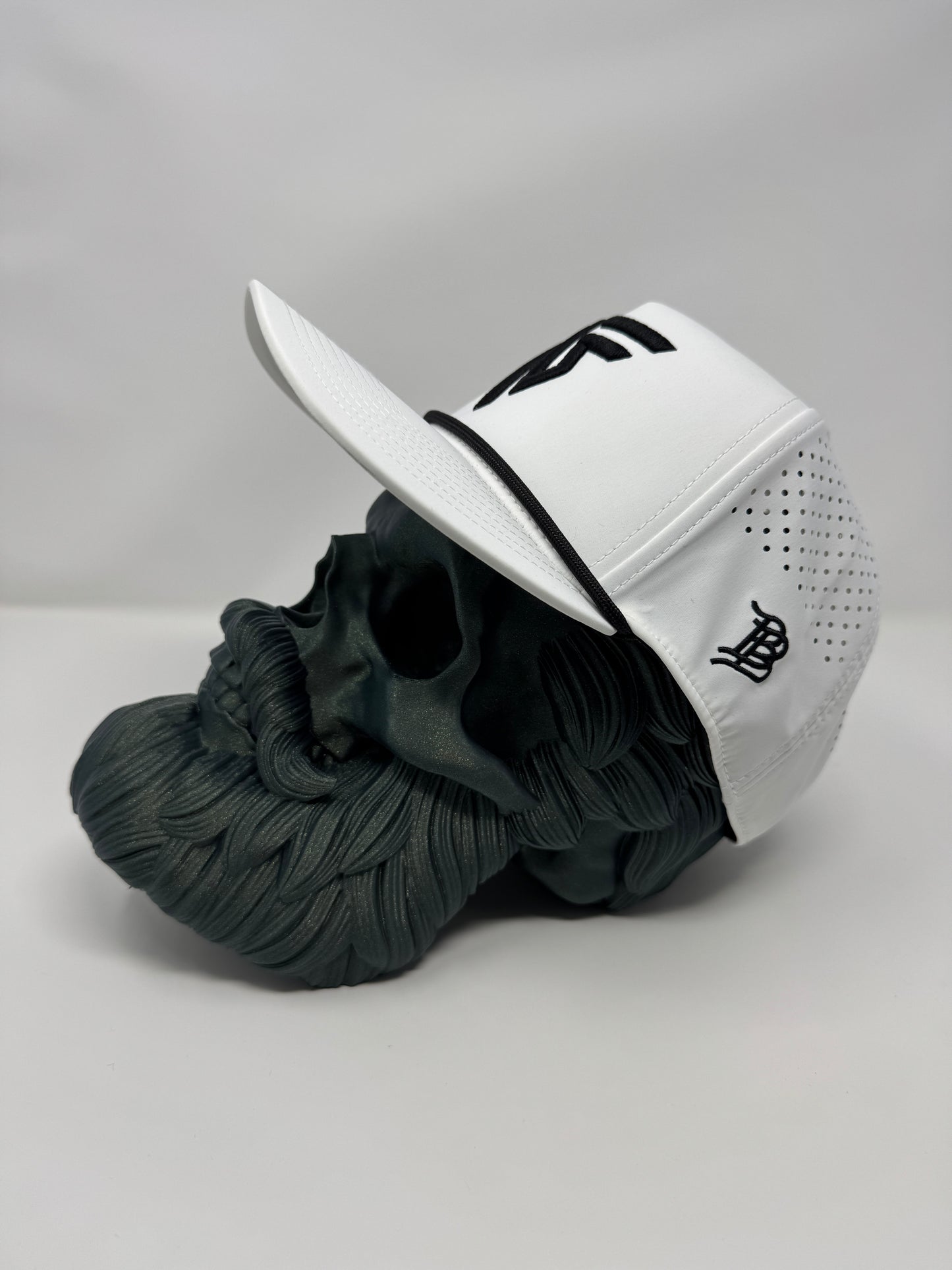 NF Branded Bills - White Curved Bill Rope Snapback