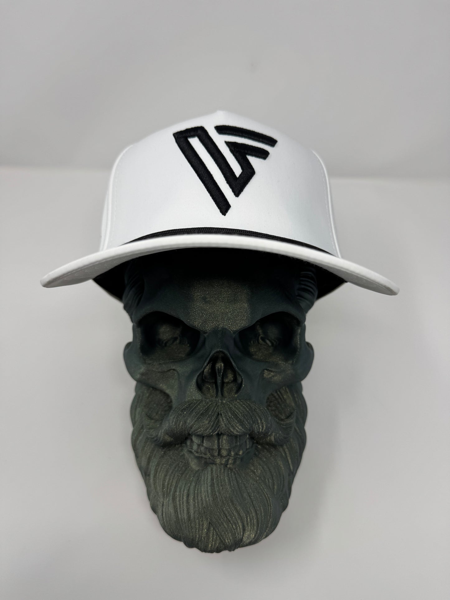 NF Branded Bills - White Curved Bill Rope Snapback