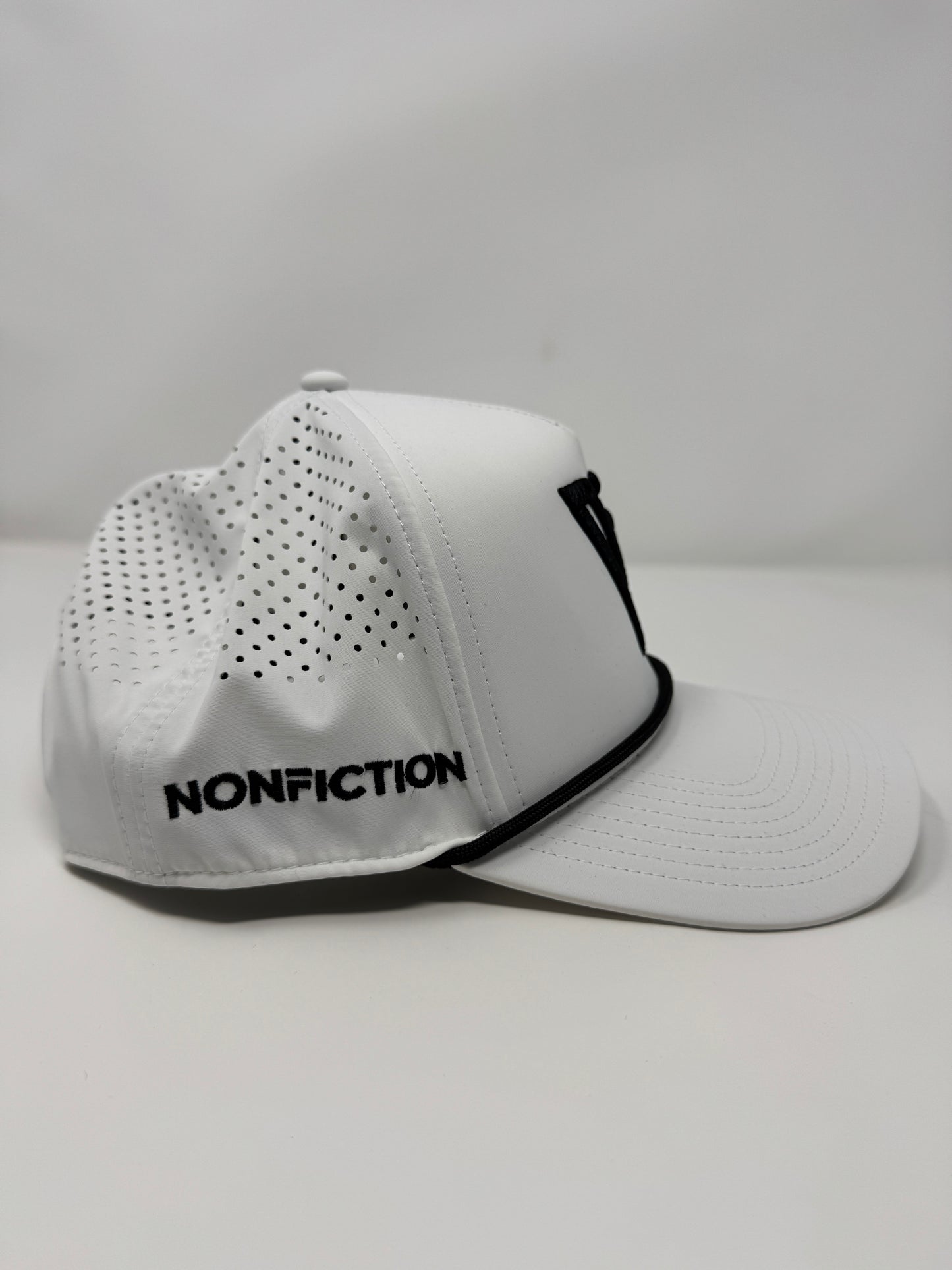 NF Branded Bills - White Curved Bill Rope Snapback