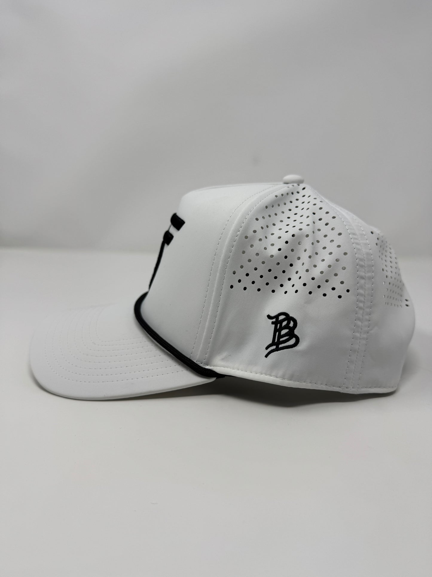 NF Branded Bills - White Curved Bill Rope Snapback